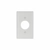 Eaton Cooper Wiring Single Receptacle Wallplate, Ivory (1.406 Hole, Ivory)