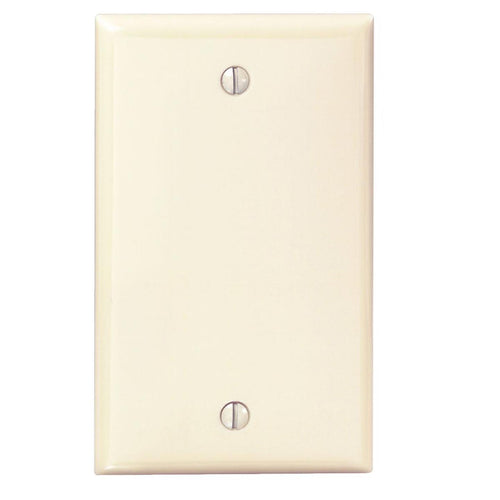 Leviton 1-Gang Standard Nylon Blank Wall Plate, Ivory