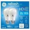 Refresh HD LED Light Bulbs, Daylight, 800 Lumens, 10.5-Watts, 2-Pk.