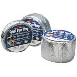 Spiral Pipe Wrap Foil, Standard Edge, 4-In. x 25-Ft.