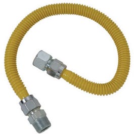 Stainless Steel Gas Range Connector, 60-In., 1/2-In. I.D. x 5/8-In. O.D.