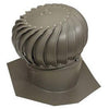 Ventilation Turbine, Internal Brace Aluminum, Weather Wood Finish, 12-In.