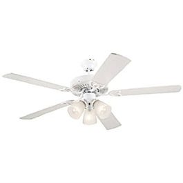 Vintage Series Ceiling Fan, White, 5 Blades, 52-In.