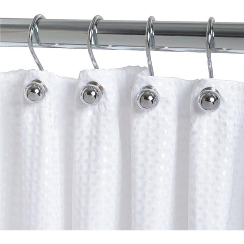 Zenith Chrome Ball End Shower Curtain Hook (12-Count)