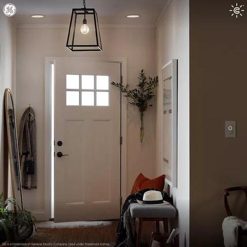GE Cync Smart Light Switch, On/Off Paddle Style, No Neutral Wire Required, Bluetooth and 2.4 GHz Wi-Fi, Works with Alexa and Google Home