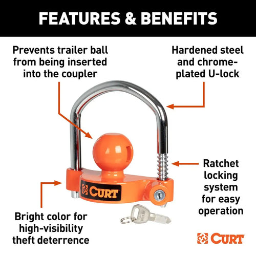 Curt Universal Trailer Coupler Lock #23090