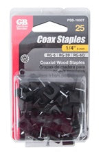 Gardner Bender 1/4 in. Polyethylene Coaxial Staple, Black