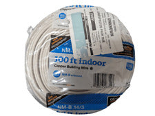 Marmon Home Improvement 100 ft. 14/3 White Solid CerroMax SLiPWire Copper NM-B Wire (100', White)