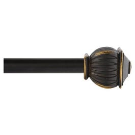 Beckett Cafe Curtain Rod, Bronze, 28 to 48-In.