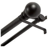Layla Double Curtain Rod With Finials, Black, 30 to 84-In.