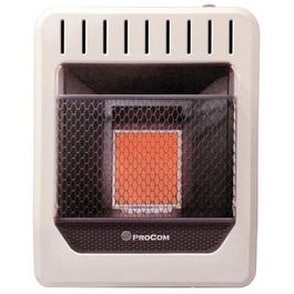Infrared Wall Heater, Natural Gas, Vent-Free, 10,000-BTU