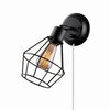 1-Light Plug-In Wall Sconce, Matte Black Finish