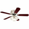 Contempra Trio Ceiling Fan With Light Fixture, Brushed Nickel, 42-In.