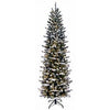Artificial Pre-Lit Christmas Tree, 450 Clear Lights, Feel Real Snowy Sheffield Spruce, 7.5-Ft.