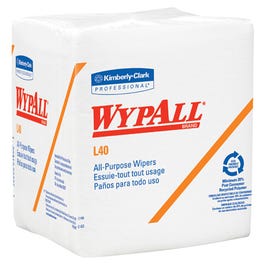 L40 All-Purpose Wipers, White, 56-Ct., 18-Pk.