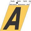 Address Letters, A, Black/Gold Aluminum, Adhesive, 3.5-In.