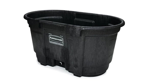 Rubbermaid Commercial Products 100 Gallon Stock Tank (100 GALLON, Black)