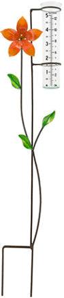 RAIN GAUGE 5 IN DECORATIVE W/METAL STAKE