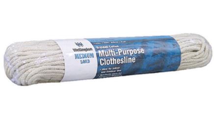 Wellington Natural Braided Cotton Clothesline Rope (7/32 in. D X 200 ft. L - Medium Load)